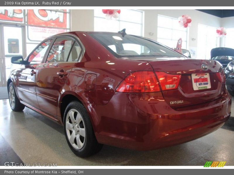 Ruby Red / Gray 2009 Kia Optima LX