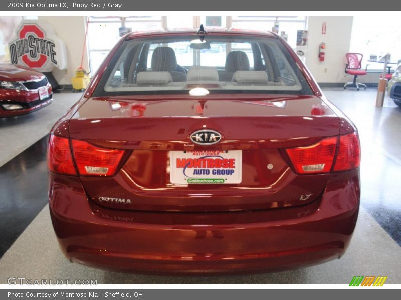 Ruby Red / Gray 2009 Kia Optima LX