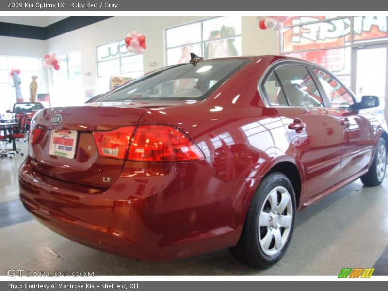 Ruby Red / Gray 2009 Kia Optima LX