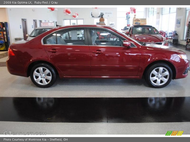 Ruby Red / Gray 2009 Kia Optima LX
