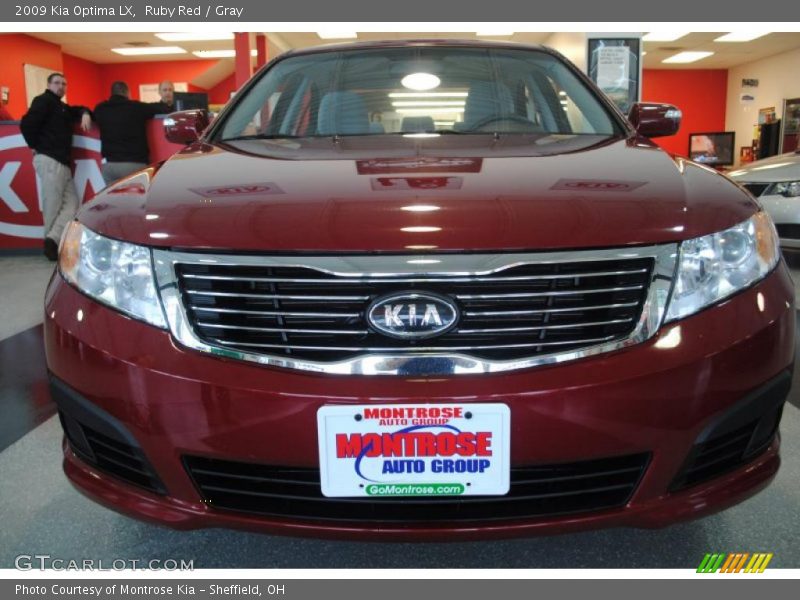 Ruby Red / Gray 2009 Kia Optima LX