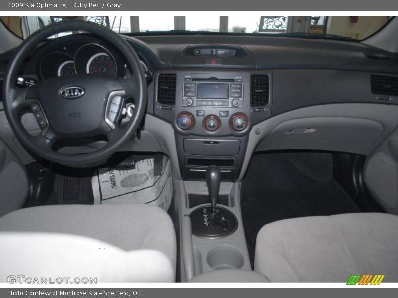 Ruby Red / Gray 2009 Kia Optima LX