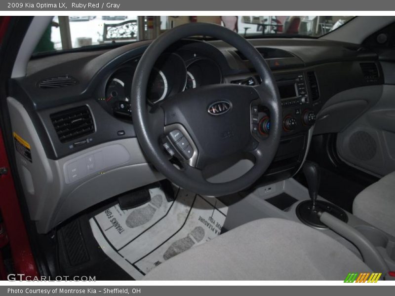 Ruby Red / Gray 2009 Kia Optima LX