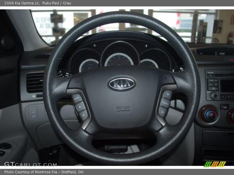 Ruby Red / Gray 2009 Kia Optima LX