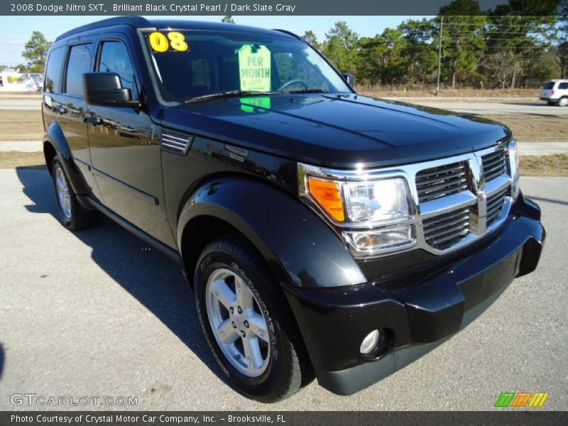 Brilliant Black Crystal Pearl / Dark Slate Gray 2008 Dodge Nitro SXT