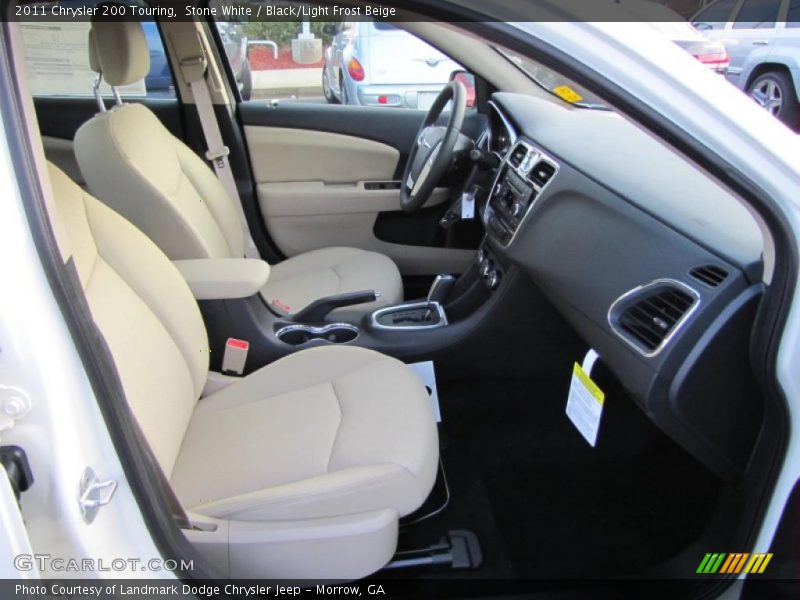 Stone White / Black/Light Frost Beige 2011 Chrysler 200 Touring