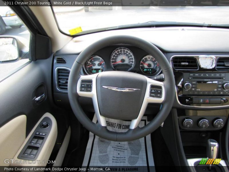 White Gold / Black/Light Frost Beige 2011 Chrysler 200 Touring