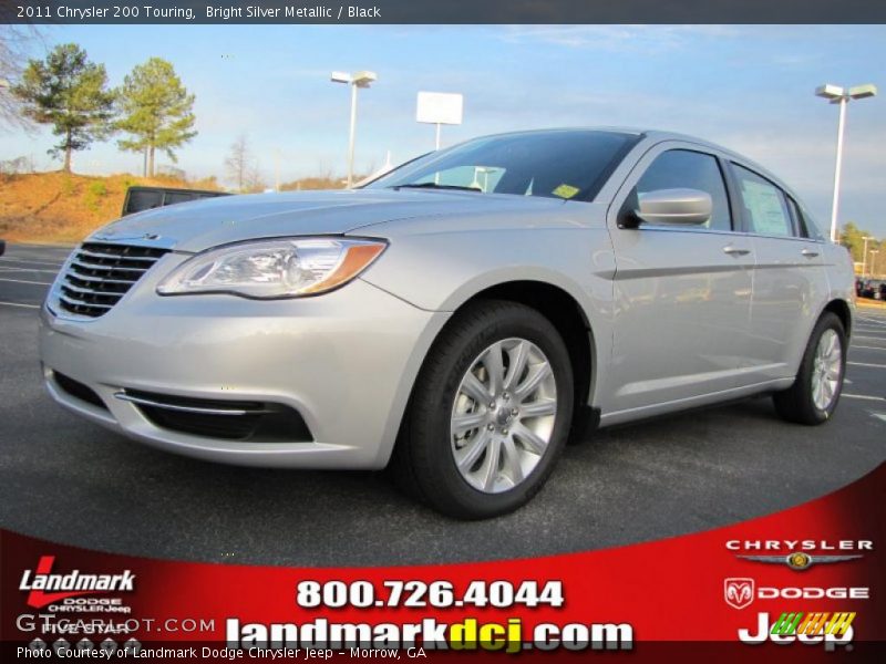 Bright Silver Metallic / Black 2011 Chrysler 200 Touring