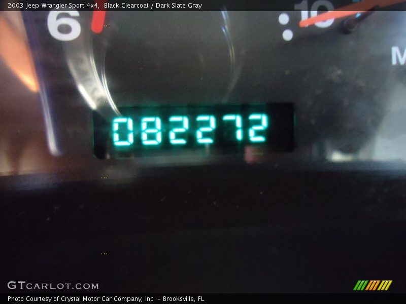 Black Clearcoat / Dark Slate Gray 2003 Jeep Wrangler Sport 4x4