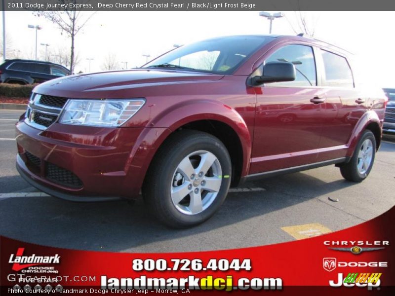 Deep Cherry Red Crystal Pearl / Black/Light Frost Beige 2011 Dodge Journey Express