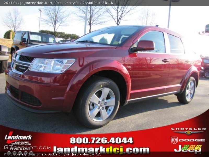 Deep Cherry Red Crystal Pearl / Black 2011 Dodge Journey Mainstreet
