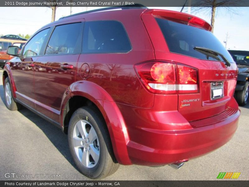 Deep Cherry Red Crystal Pearl / Black 2011 Dodge Journey Mainstreet