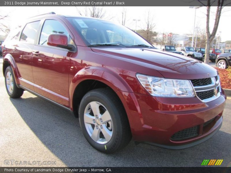 Deep Cherry Red Crystal Pearl / Black 2011 Dodge Journey Mainstreet