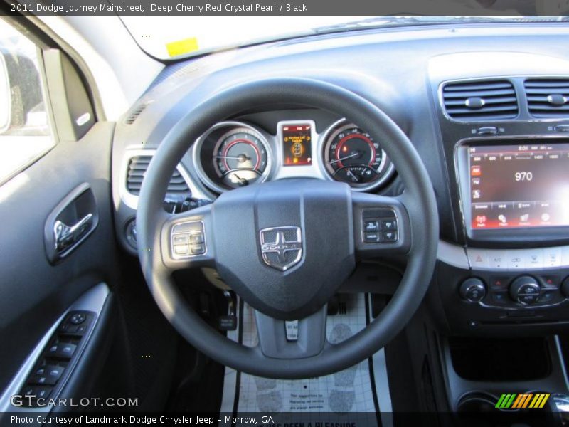 Deep Cherry Red Crystal Pearl / Black 2011 Dodge Journey Mainstreet