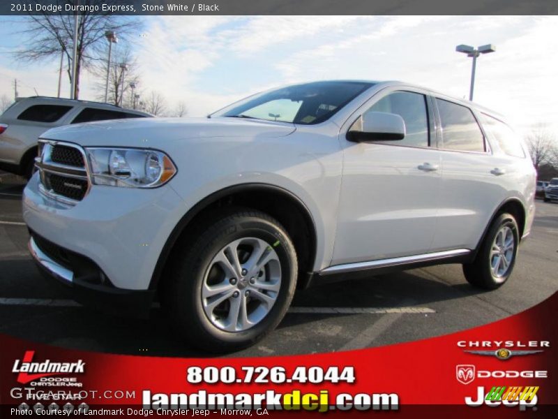 Stone White / Black 2011 Dodge Durango Express