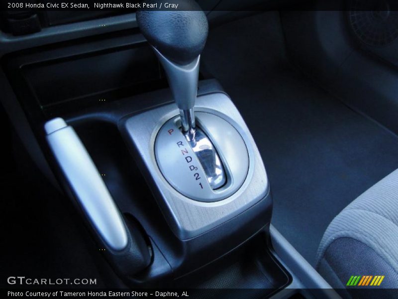 Nighthawk Black Pearl / Gray 2008 Honda Civic EX Sedan