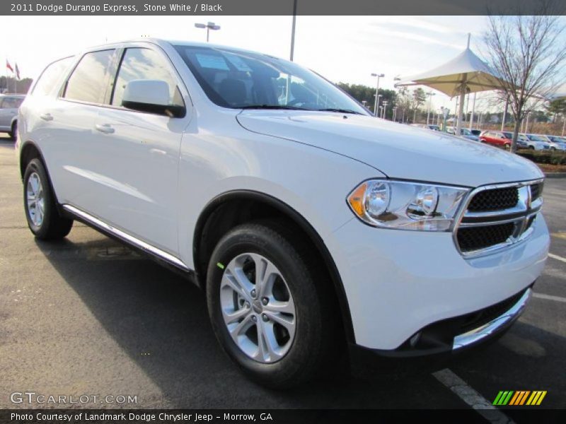 Stone White / Black 2011 Dodge Durango Express