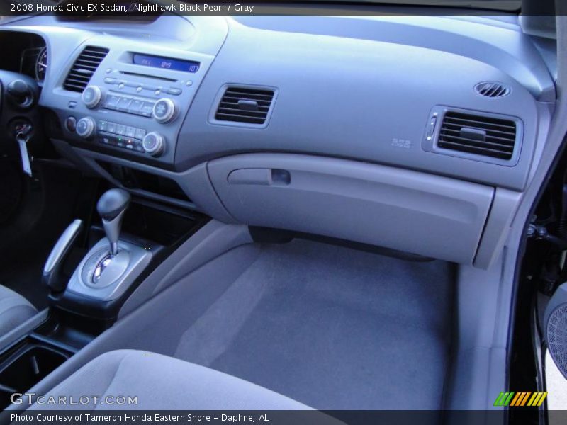 Nighthawk Black Pearl / Gray 2008 Honda Civic EX Sedan