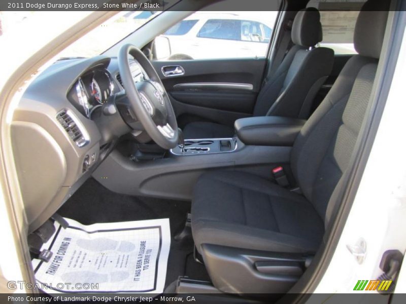 Stone White / Black 2011 Dodge Durango Express