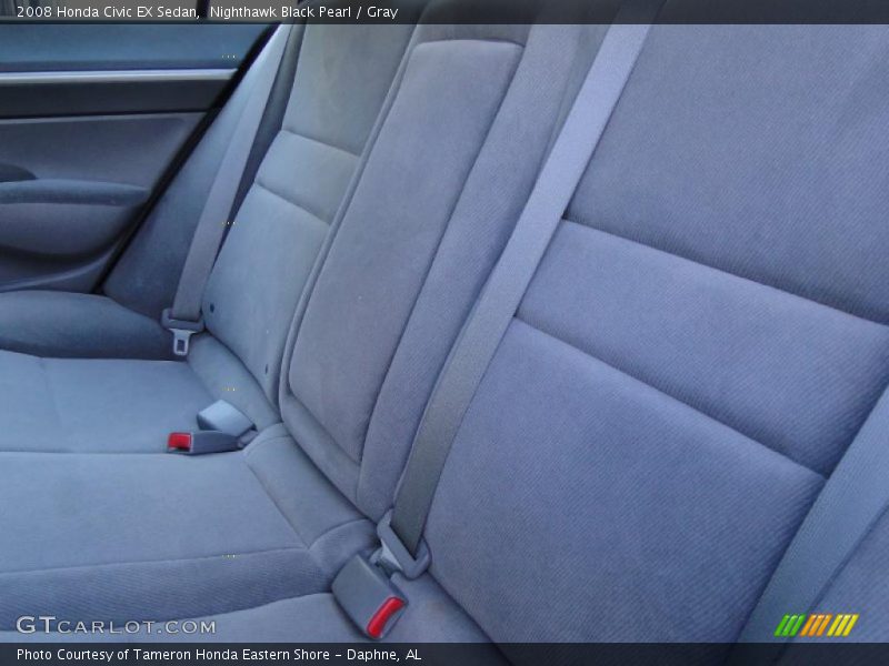 Nighthawk Black Pearl / Gray 2008 Honda Civic EX Sedan