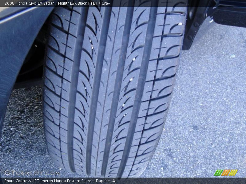 Nighthawk Black Pearl / Gray 2008 Honda Civic EX Sedan