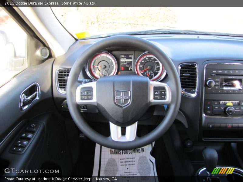 Stone White / Black 2011 Dodge Durango Express