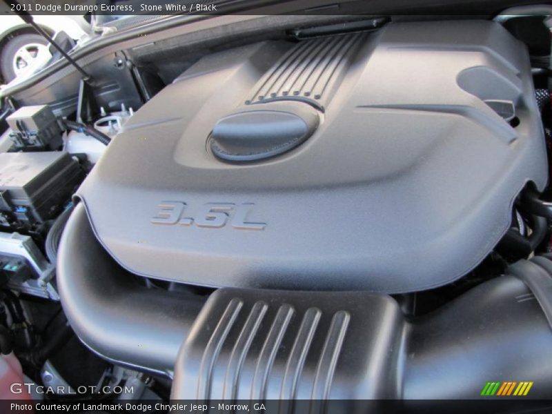 Stone White / Black 2011 Dodge Durango Express