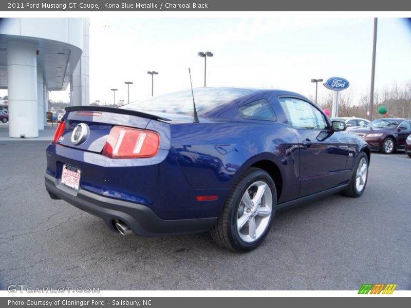 Kona Blue Metallic / Charcoal Black 2011 Ford Mustang GT Coupe