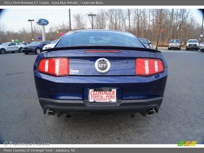 Kona Blue Metallic / Charcoal Black 2011 Ford Mustang GT Coupe