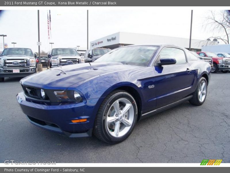Kona Blue Metallic / Charcoal Black 2011 Ford Mustang GT Coupe