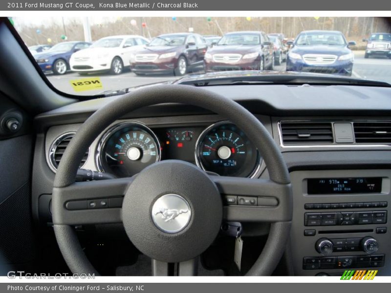 Kona Blue Metallic / Charcoal Black 2011 Ford Mustang GT Coupe
