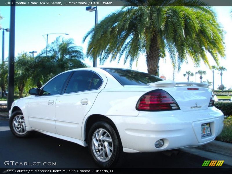 Summit White / Dark Pewter 2004 Pontiac Grand Am SE Sedan