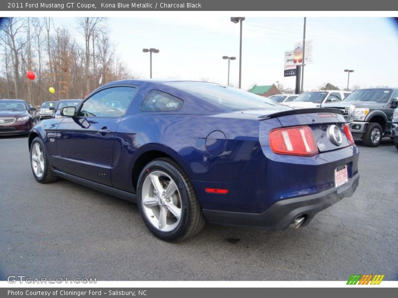 Kona Blue Metallic / Charcoal Black 2011 Ford Mustang GT Coupe