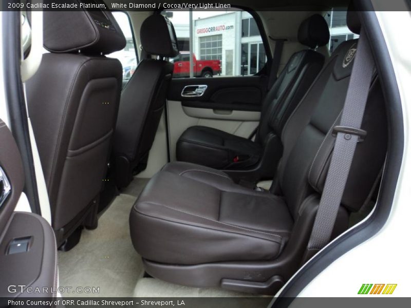 White Diamond / Cocoa/Very Light Linen 2009 Cadillac Escalade Platinum