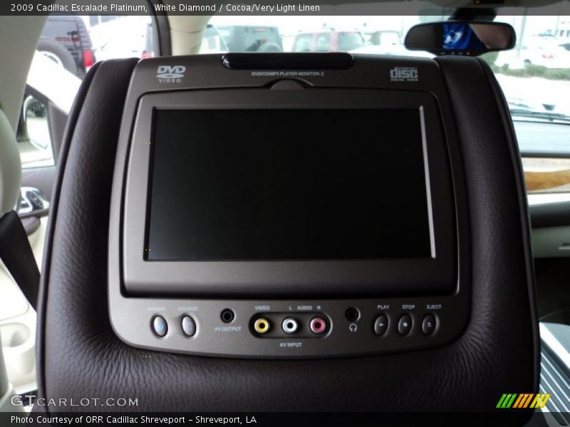 White Diamond / Cocoa/Very Light Linen 2009 Cadillac Escalade Platinum