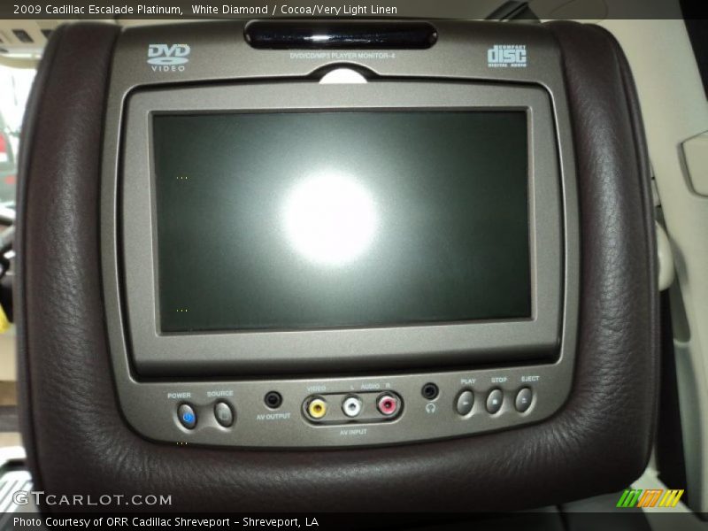 White Diamond / Cocoa/Very Light Linen 2009 Cadillac Escalade Platinum