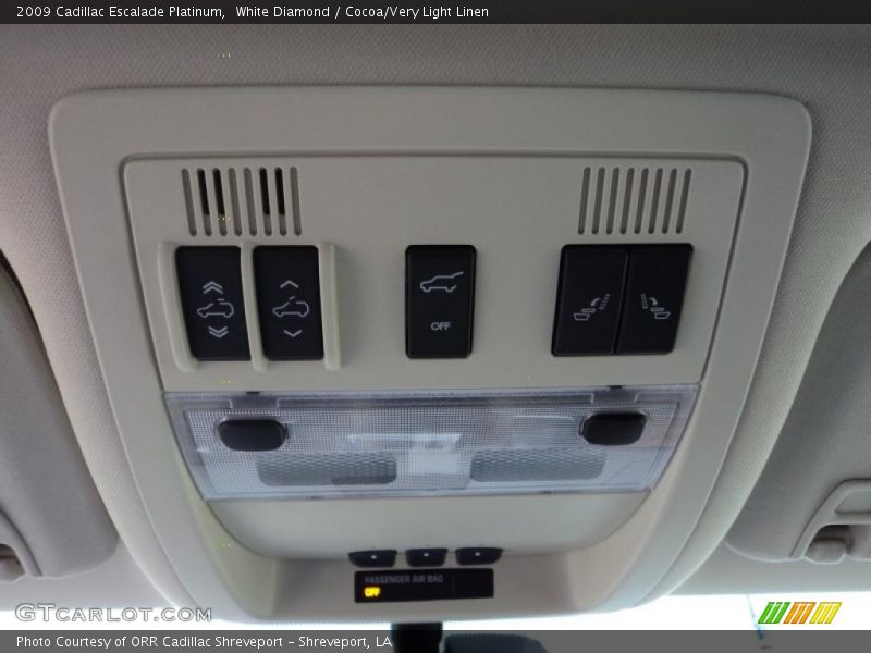 White Diamond / Cocoa/Very Light Linen 2009 Cadillac Escalade Platinum