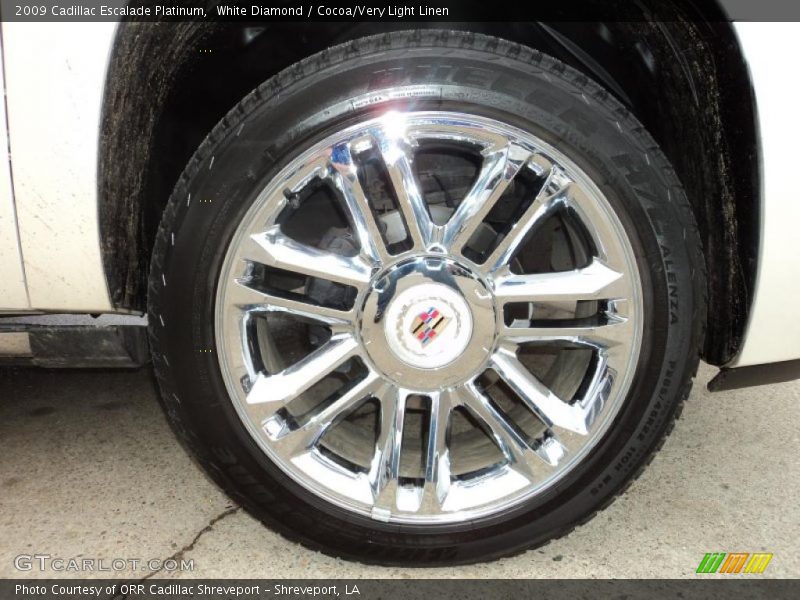 White Diamond / Cocoa/Very Light Linen 2009 Cadillac Escalade Platinum