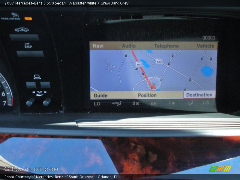 Alabaster White / Grey/Dark Grey 2007 Mercedes-Benz S 550 Sedan