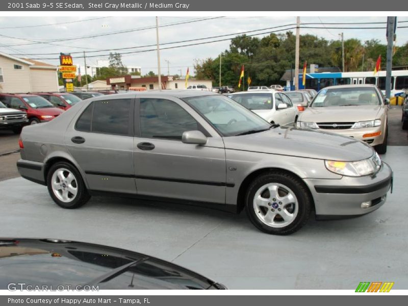 Steel Gray Metallic / Medium Gray 2001 Saab 9-5 SE Sedan