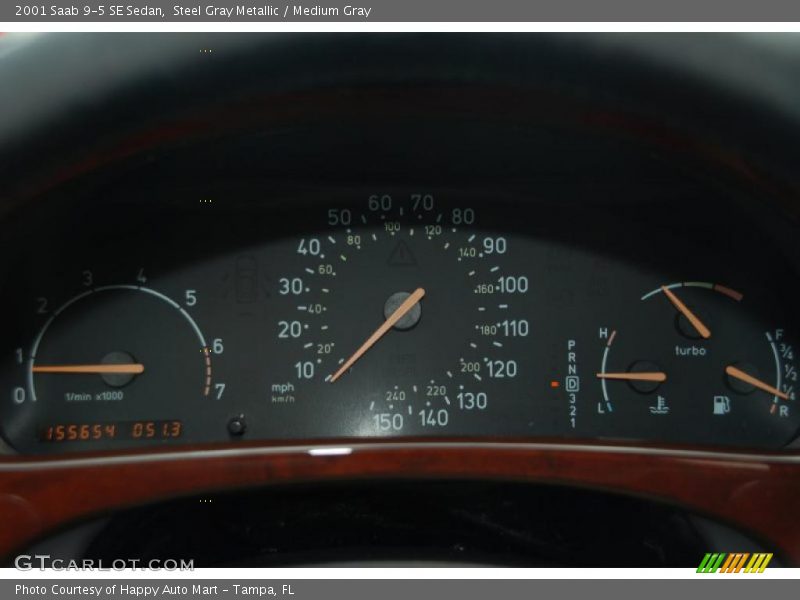 Steel Gray Metallic / Medium Gray 2001 Saab 9-5 SE Sedan