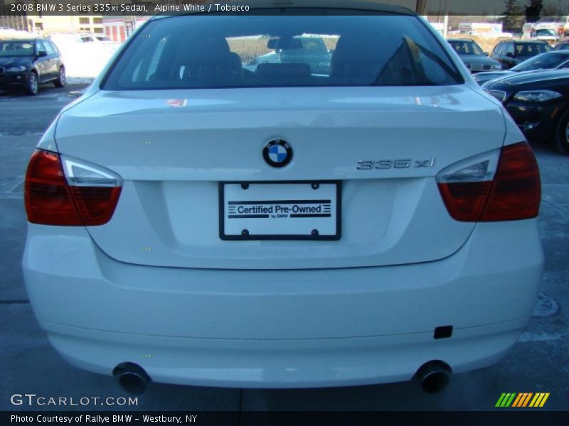 Alpine White / Tobacco 2008 BMW 3 Series 335xi Sedan