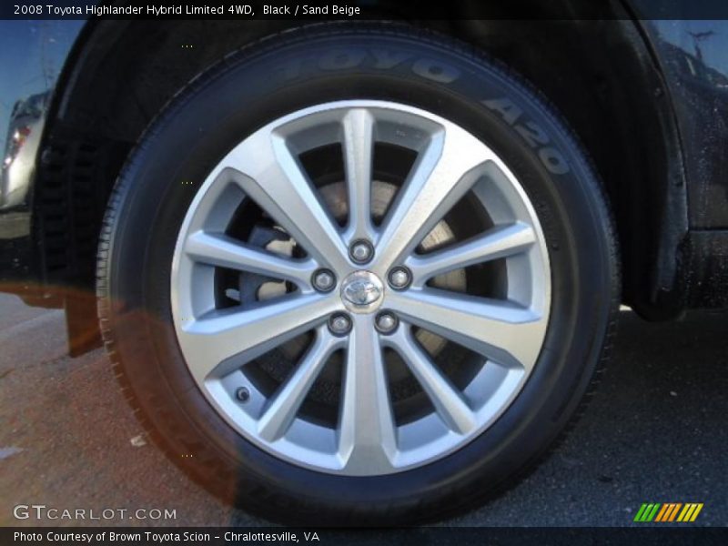 Black / Sand Beige 2008 Toyota Highlander Hybrid Limited 4WD