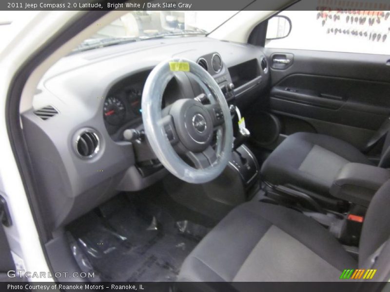 Bright White / Dark Slate Gray 2011 Jeep Compass 2.0 Latitude