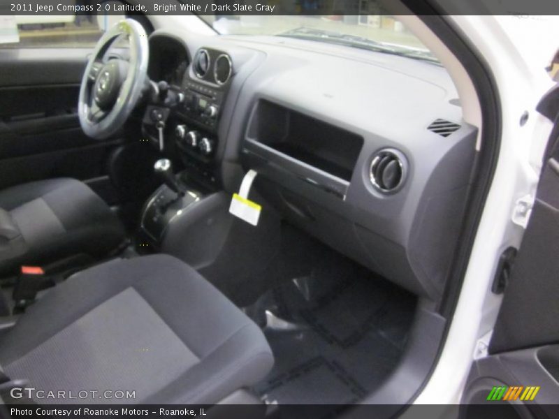 Bright White / Dark Slate Gray 2011 Jeep Compass 2.0 Latitude
