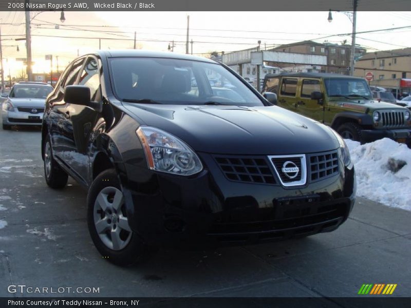 Wicked Black / Black 2008 Nissan Rogue S AWD