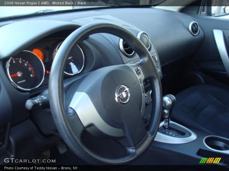 Wicked Black / Black 2008 Nissan Rogue S AWD