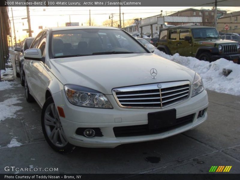 Arctic White / Savanna/Cashmere 2008 Mercedes-Benz C 300 4Matic Luxury