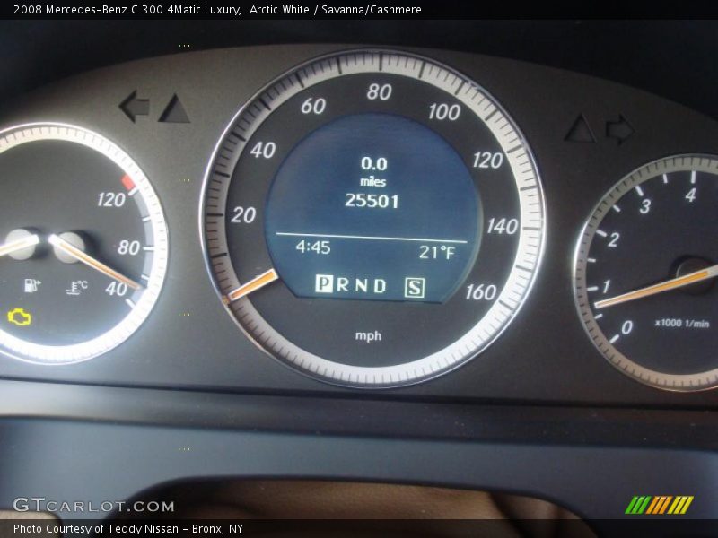 Arctic White / Savanna/Cashmere 2008 Mercedes-Benz C 300 4Matic Luxury