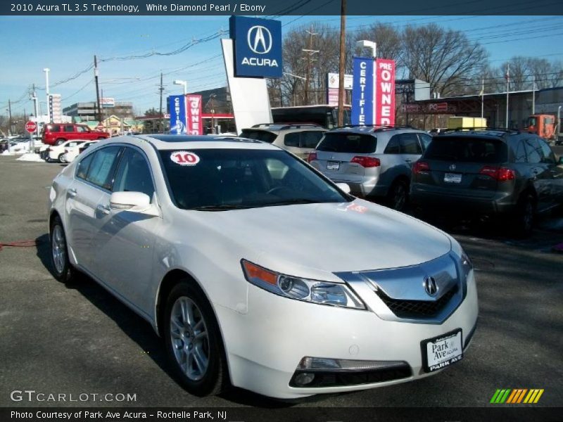 White Diamond Pearl / Ebony 2010 Acura TL 3.5 Technology
